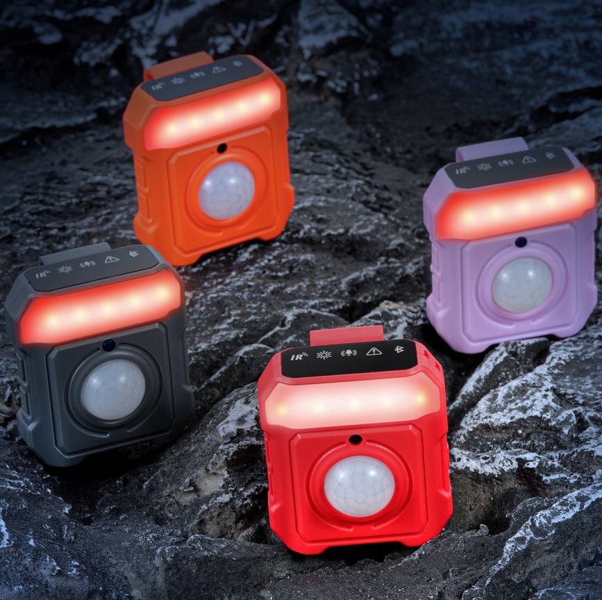 Mini osobný alarm so sirénou 130 dB a pohybovým senzorom – smart bezpečnostné zariadenie 7v1
