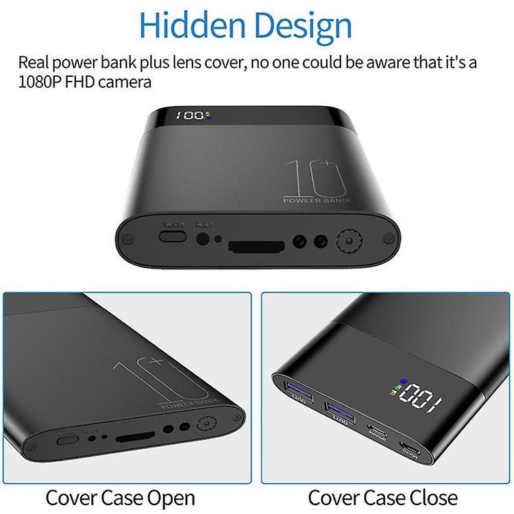 4K Power bank камера WIFI с P2P предаване на живо + 4K резолюция + IR LED нощно виждане
