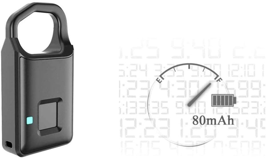 Inteligentný zámok na odtlačok prsta – vodotesný biometrický dverový zámok + USB nabíjanie