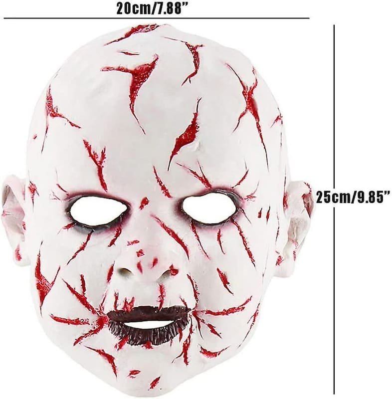 Maska na tvár rozrezaná baby – hororová maska na Halloween a karneval