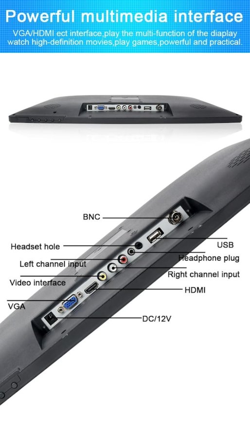 BNC monitor pro kamery / kamerové systémy 21,5" + HDMI + IPS + Full HD s reproduktory