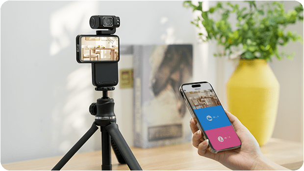 WiFi vlogovacia kamera 4K/5K + 3,5" otočný dotykový displej (180°) + IR LED – model Ordro M3