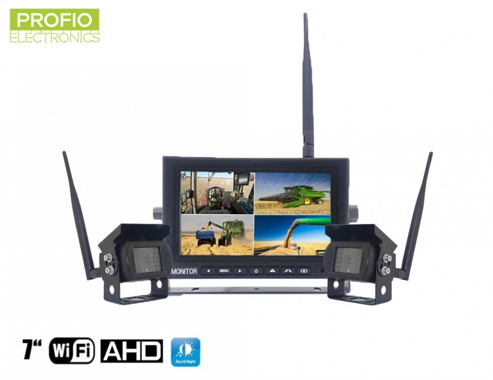 Telecamera HD di backup wireless 2x con monitor 7" HD - SET