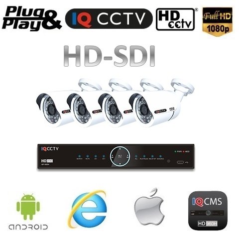 Set Cameră HD SDI - 4x Cameră 1080P + HD SDI DVR 2TB