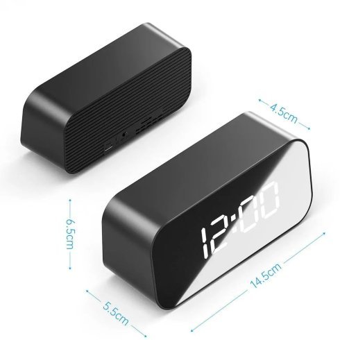 Wekker spioncamera 4K met WiFi / P2P voor mobiel (iOS/Android) + IR