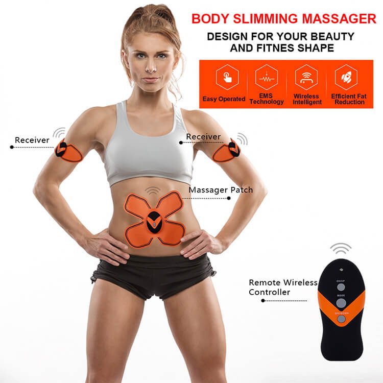 Svalový formovač – impulzný EMS stimulátor so 6 režimami a diaľkovým ovládaním