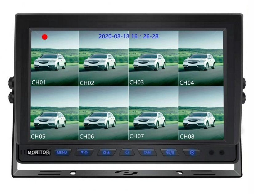 8CH hibridni 10" HD automobilski monitor za vožnju unazad AHD/ CVBS / FULL HD / HD kamere