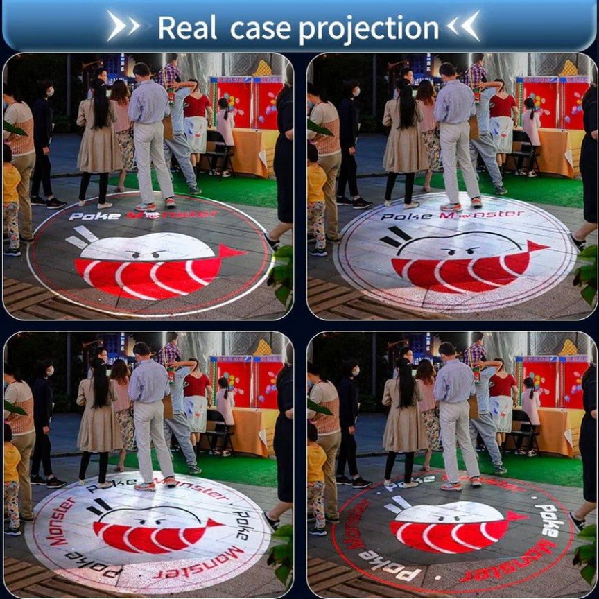 Gobo logo projektor 50W - projekce do 20M + zásobník na 4xLogo + dálkový ovladač
