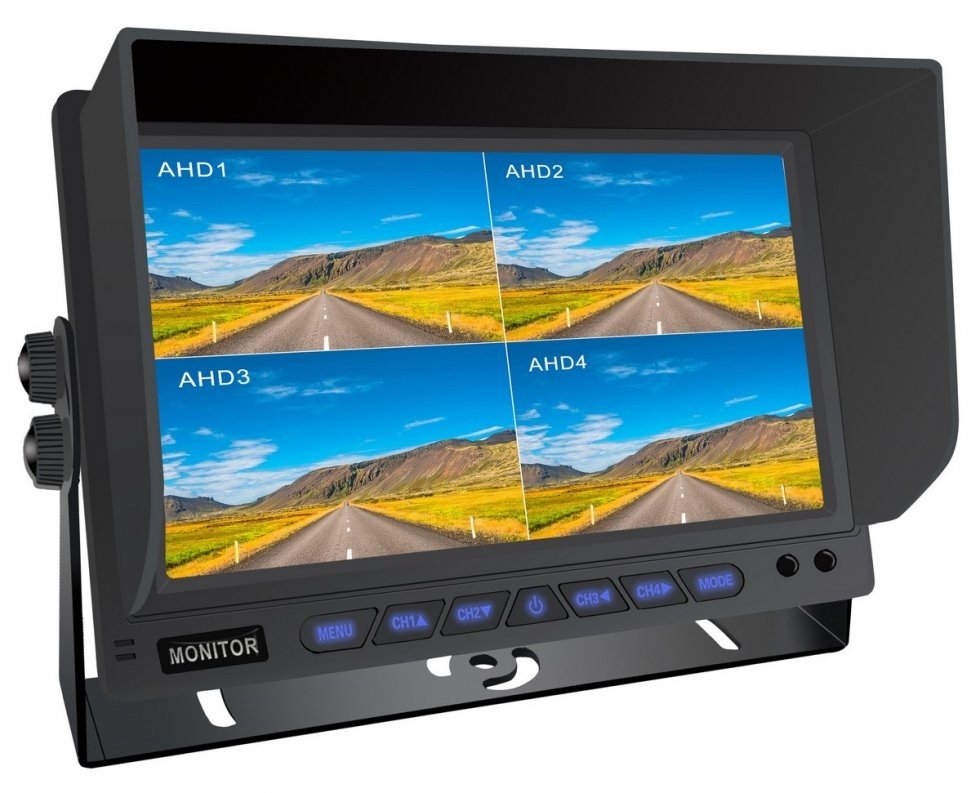 8CH hibridni 10" HD automobilski monitor za vožnju unazad AHD/ CVBS / FULL HD / HD kamere