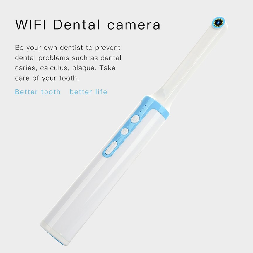 Kamera do úst s fotoaparátom - dentálna kamera FULL HD WiFi + 8x LED + Krytie IP67