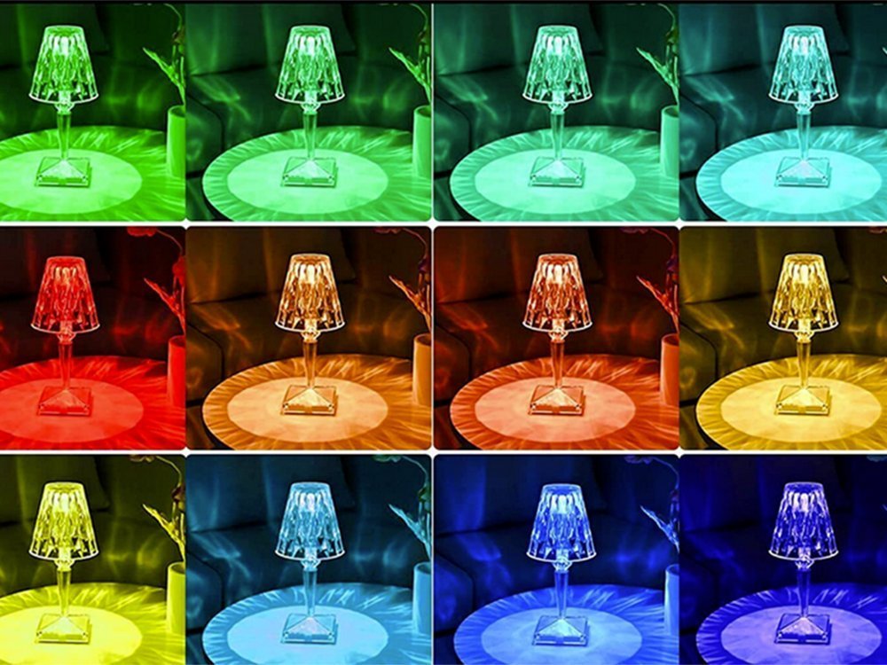 LED stolová nočná lampa akrylová RGB 16 farieb - inteligentné dotykové ovládanie