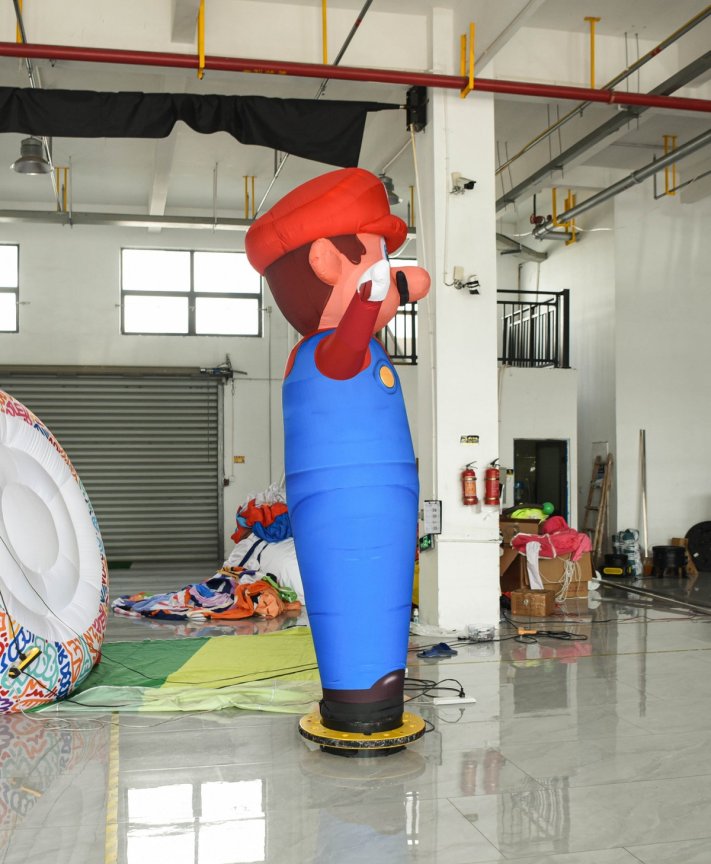 Air dancer nafukovacia figurína XXL + podstavec s ventilátorom výška 3m - Super Mario