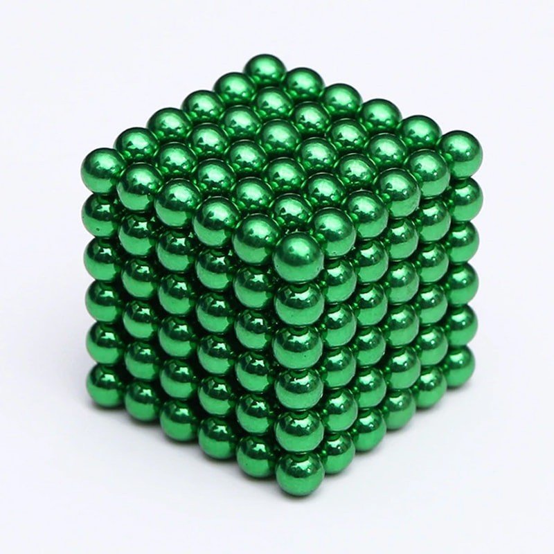 Magnetické guličky neocube v zelenej farbe 5mm