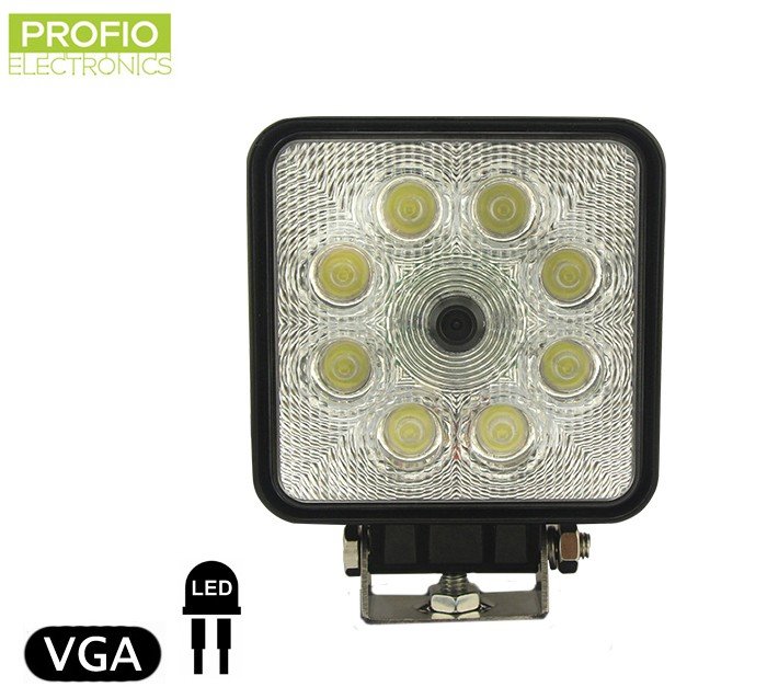 Vodotesné cúvacie kamery s uhlom záberu 120° a pracovným osvetlením 8x LED s výkonom 1154 lm