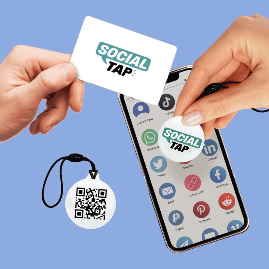 NFC vizitka Social Tap – inteligentná karta na kľúče