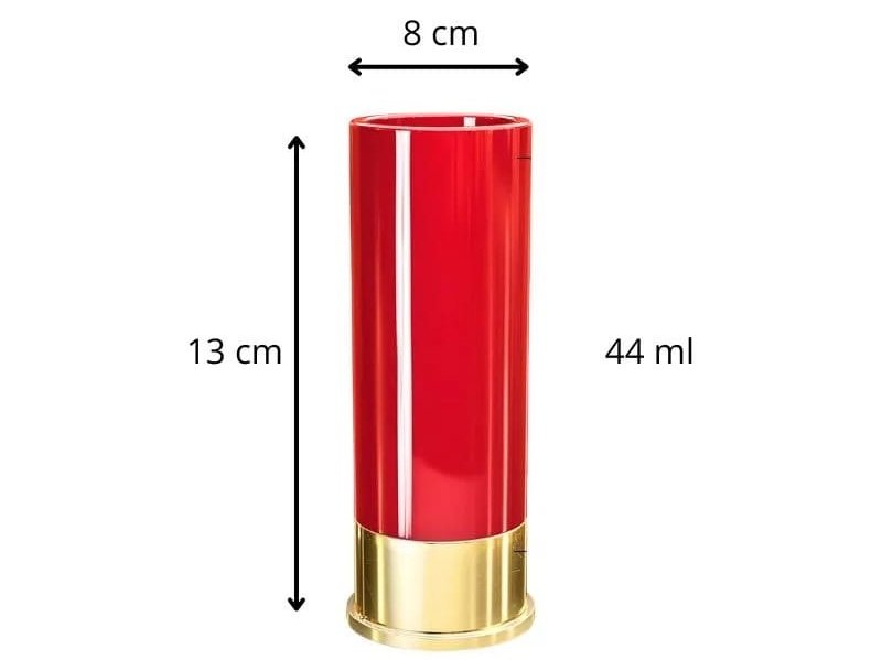 Sada pohárov v tvare nábojníc – 4 kusy poldecákov 44 ml