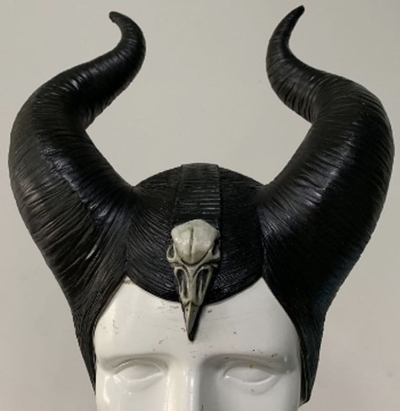 Maska na tvár Maleficent Zloriana – rozprávková maska s rohmi na Halloween