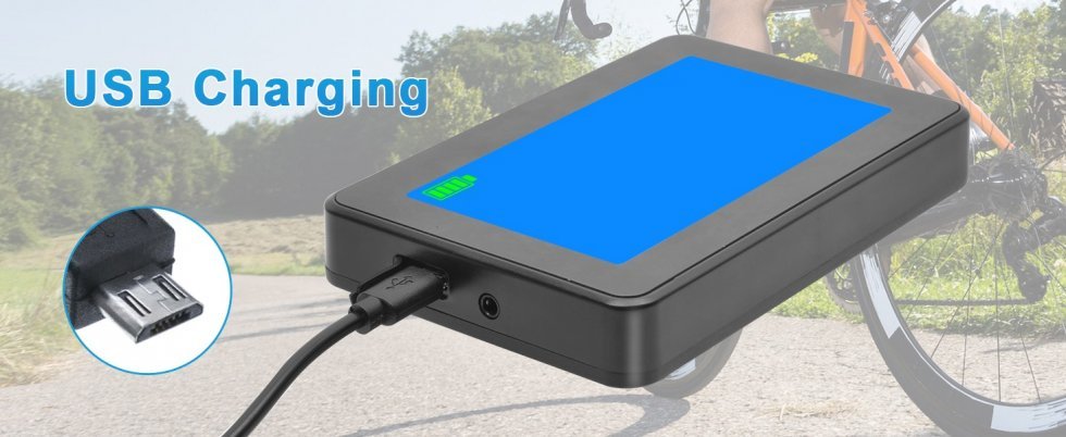 Set telecamera per bicicletta - telecamera posteriore full hd + monitor da 4,3" con registrazione su scheda micro SD