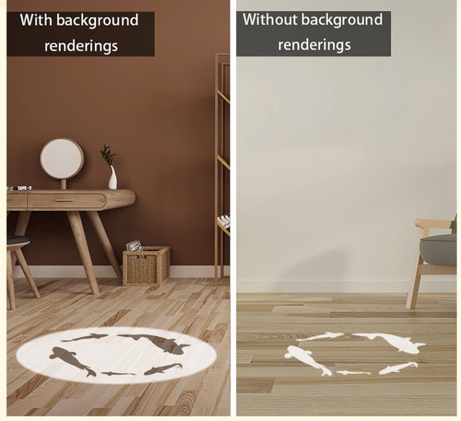 Proiettore LED GOBO integrato 7W - riflettore logo fino a 3M per interni