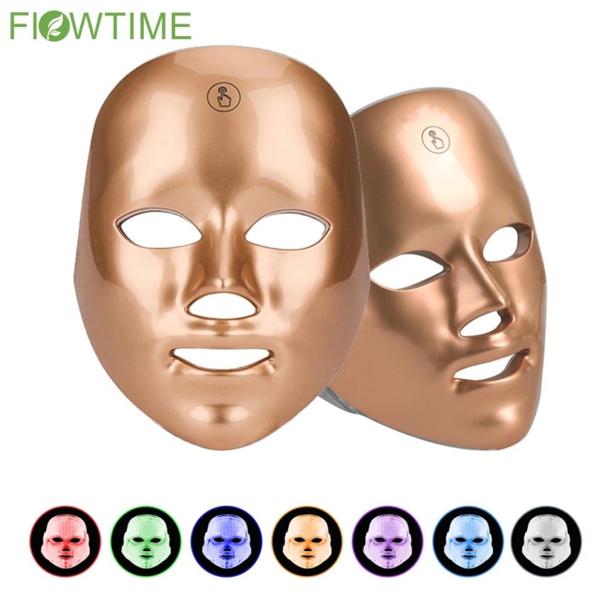 Maska na tvár so 7 farbami LED – fototerapeutická technológia s kolagénom pre omladenie pleti