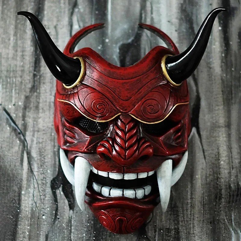 Maska na obličej Japan Assassin – japonská ninja maska na Halloween a karneval