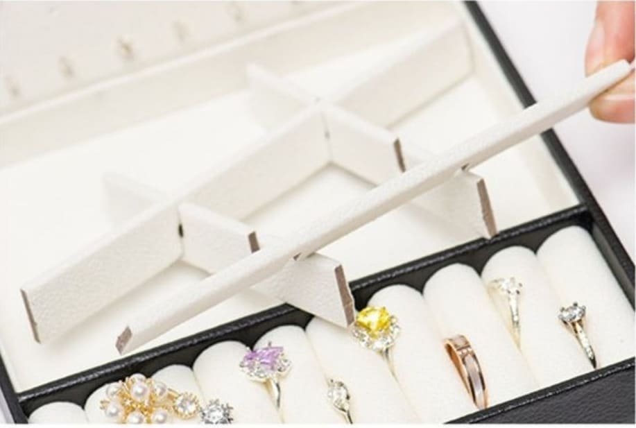 Šperkovnica organizér so zámkom – box na šperky pre ženy a dievčatá 23 x 17,5 x 8,5 cm