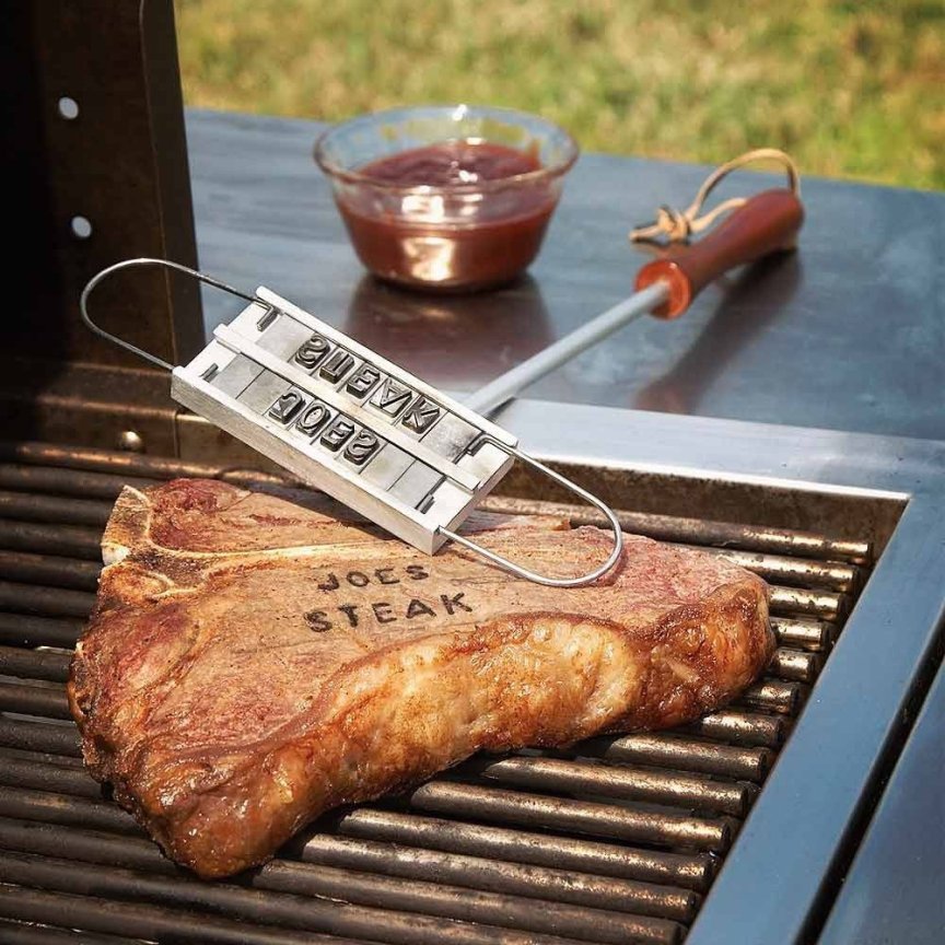 Označovač BBQ – pečiatka na steaky s 55 písmenami