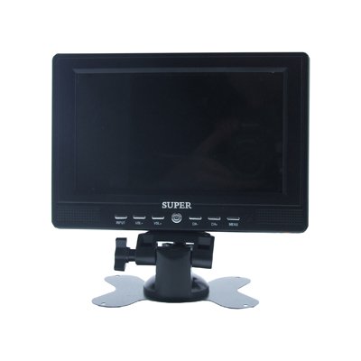 7" LCD-monitor met BNC- en phono-ingangen en luidsprekers