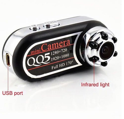 Мини HD шпионска камера aQQ5 с IR LED