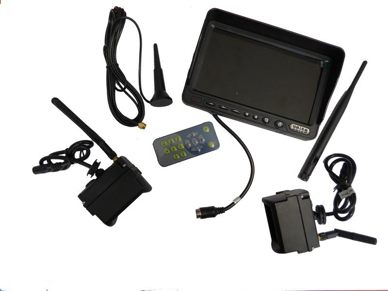 2x безжични камери за задно виждане със 7" LCD дисплей
