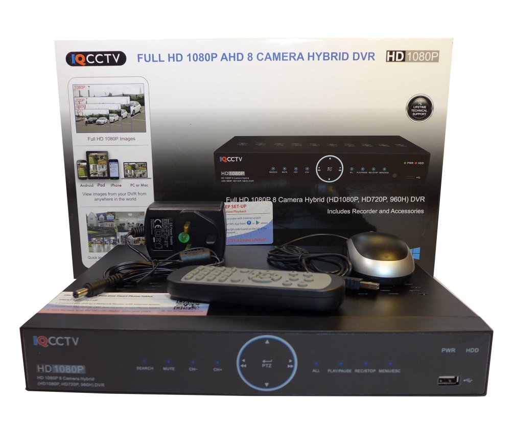 AHD хибриден DVR рекордер 1080p/960H/720P - 8 канала