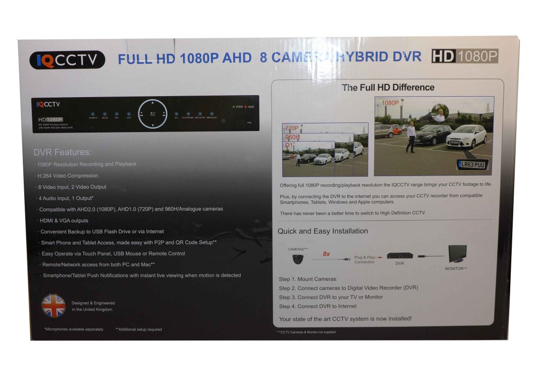 AHD хибриден DVR рекордер 1080p/960H/720P - 8 канала