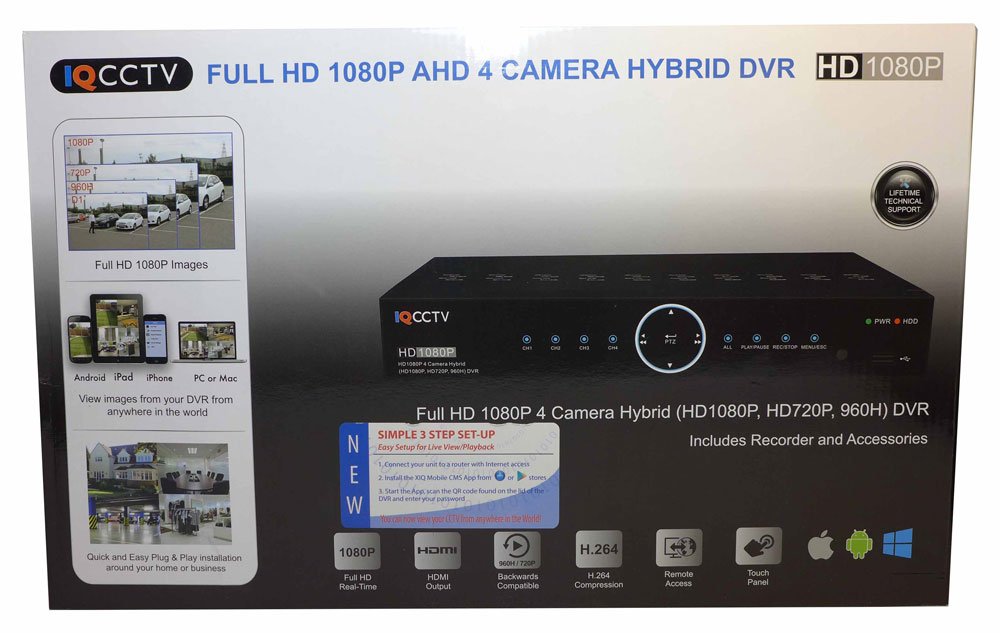 AHD DVR 1080P/960H/720P - 4 ulaza + 1TB HDD