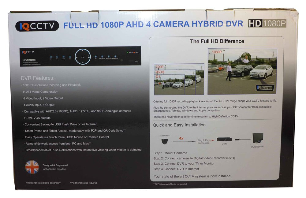 AHD DVR 1080P/960H/720P - 4 ulaza + 1TB HDD