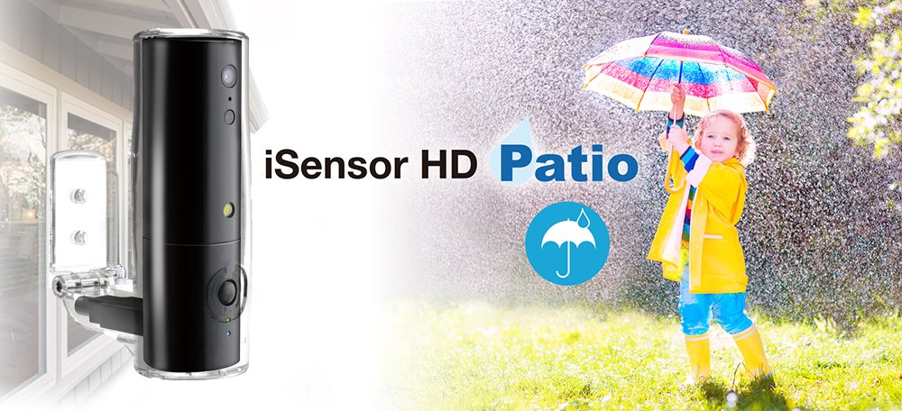 Telecamera IP WiFi per esterno HD iSensor Patio - girevole di 240°