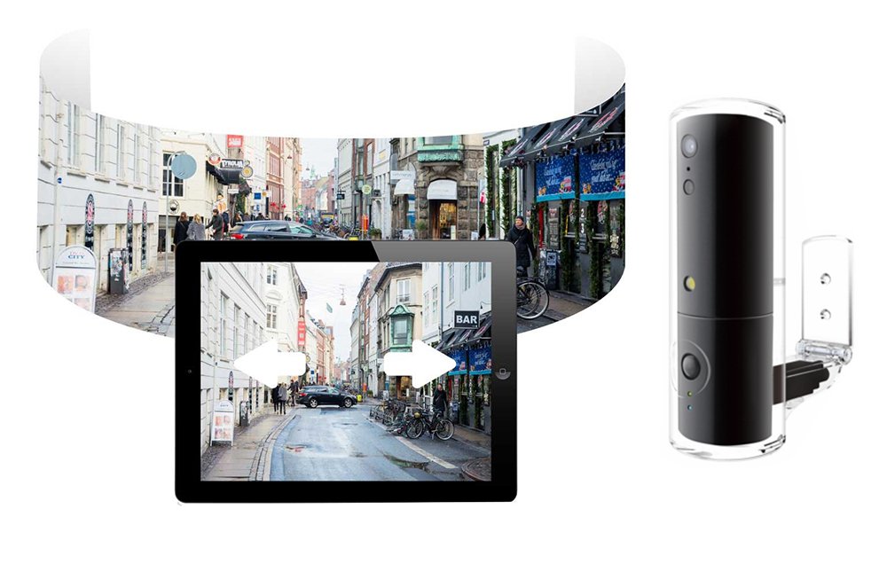 Telecamera IP WiFi per esterno HD iSensor Patio - girevole di 240°