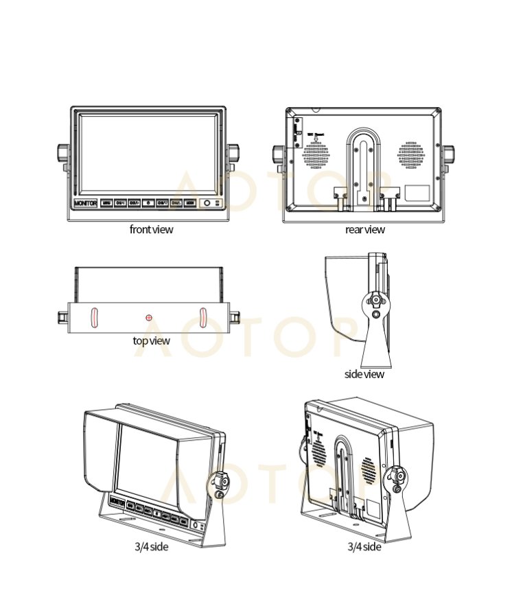 Reversing Set - 7" LED WiFi Monitor + 2x WiFi Kamera