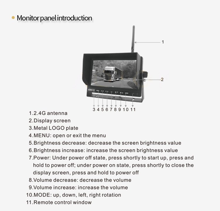 Reversing Set - 7" LED WiFi Monitor + 2x WiFi Kamera