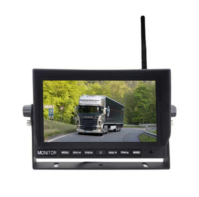 Sistema de estacionamento de 4 câmeras WiFi + monitor WiFi LED de 7"