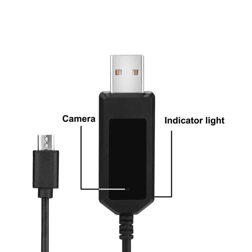 USB кабел за зареждане с вградена FULL HD камера и 8GB памет