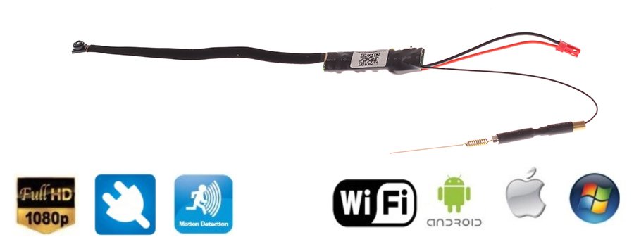 Уникален шпионски комплект - Шпионска слушалка + pinhole WiFi HD камера