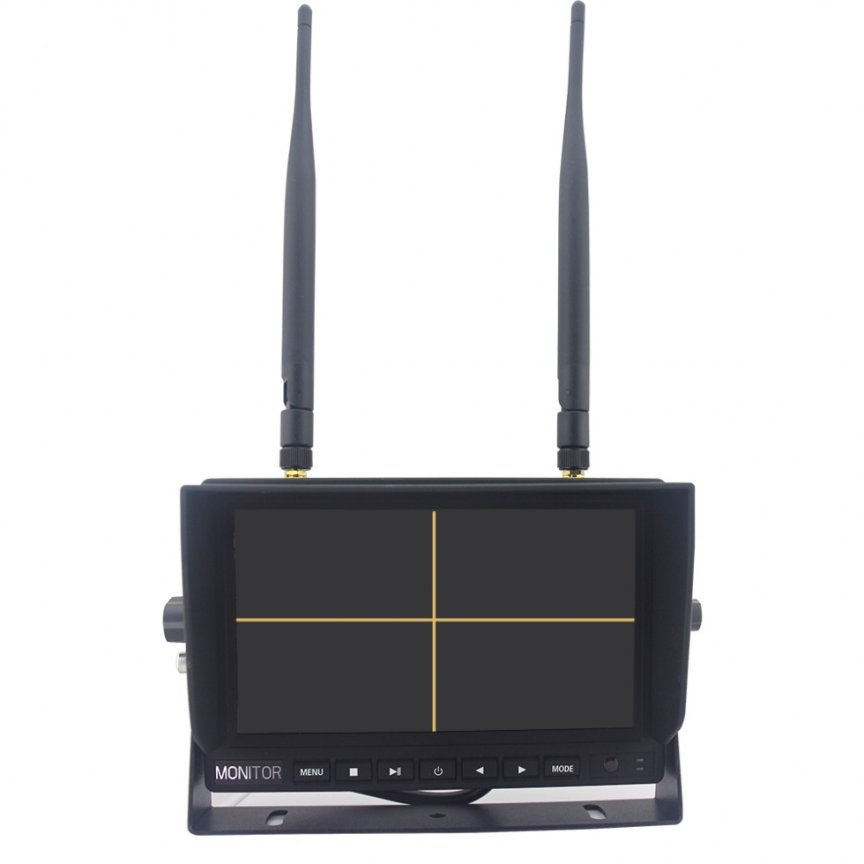 7" LCD-Wende-Monitor mit 2 WiFi-Kameras und DVR-Funktion