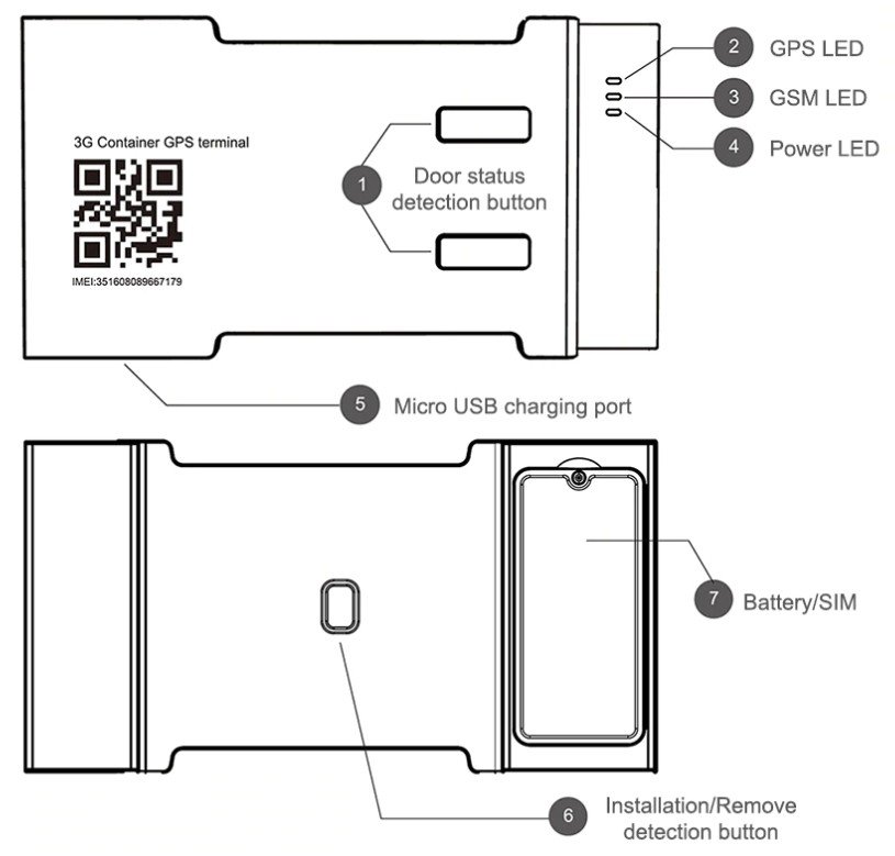 Localizzatore GPS per container IP66 waterproof + magnete
