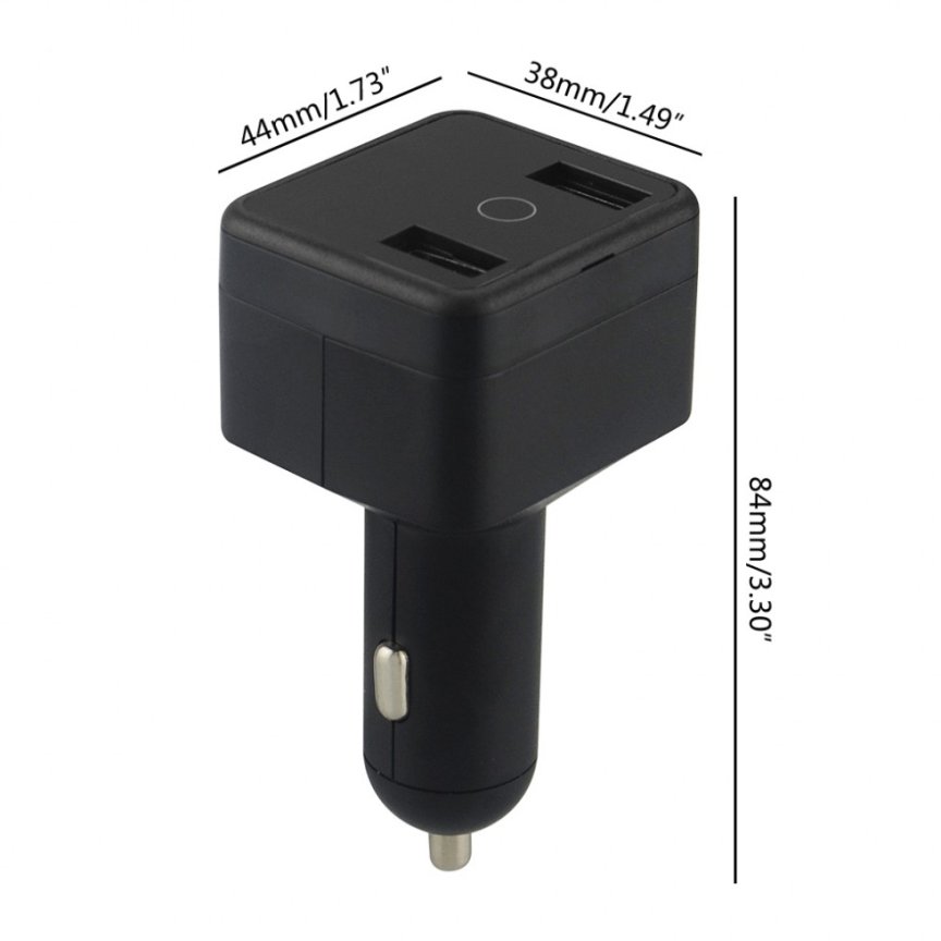 Punjač za automobil 2x USB sa GPS lokatorom + glasovni nadzor