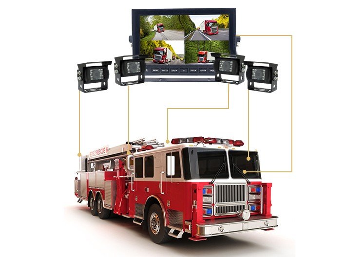 Telecamera di backup HD con monitor 7" HD - Set retrovisore