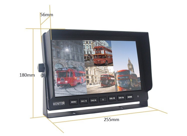 Set di retromarcia universale - Monitor HD da 10" + 4 telecamere IR HD