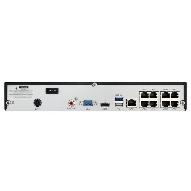 NVR rekordér HD 8MP IP s 8 + 8 vstupy (4K) - POE, ONVIF