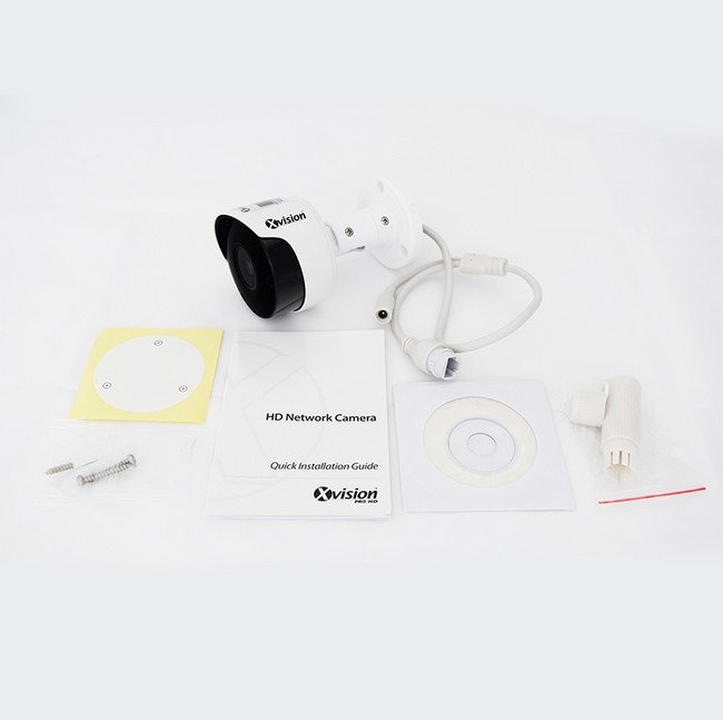 IP bezpečnostní kamera 5MP s POE + 77 ° úhel + 40m IR + Mic