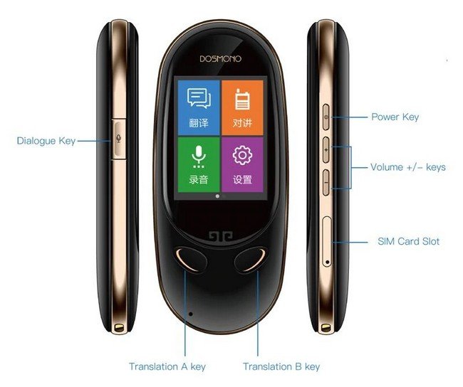 DOSMONO Mini S601 - 72 kalbų vertėjas su WiFi + 3G