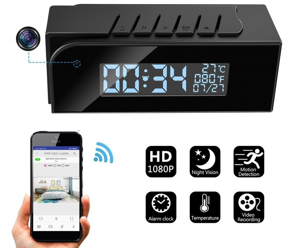Meteo камера за будилник FULL HD с IR LED + WiFi&P2P